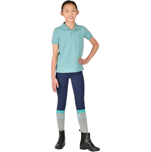 Dublin Junior Darcy Short Sleeve Polo Shirt 10185020 - Dusty Turquoise